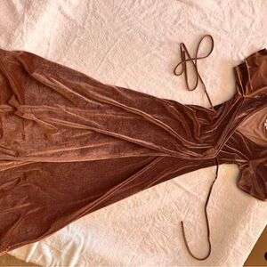 Baltic Born Copper Velvet Dress